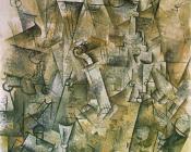 乔治 勃拉克 : Still life with harp and violin